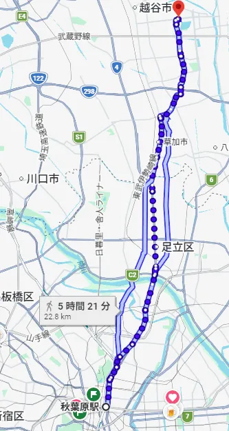 ルートはほぼこれ